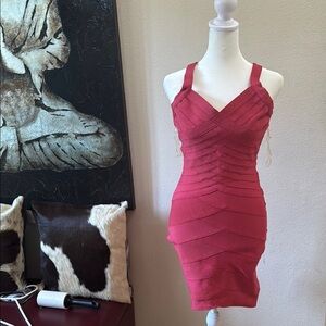 WOW Couture Pink Ruched Sweetheart Mini Dress